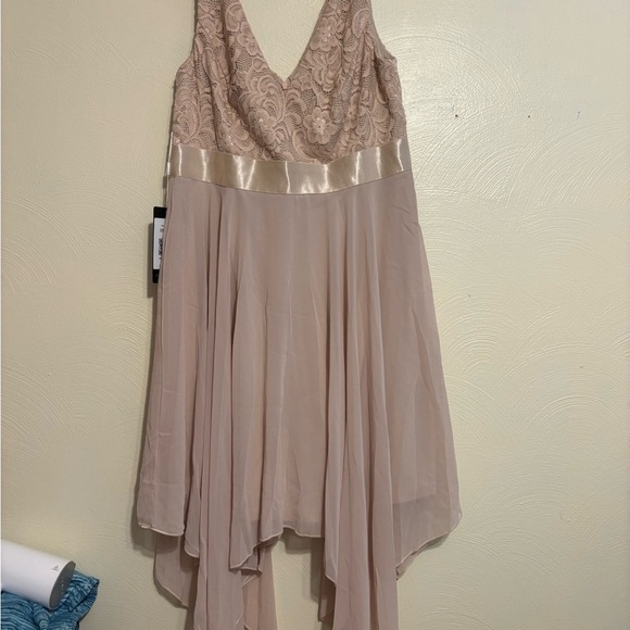 Ever Pretty Lace Midi Dress in Beige and Gold - Picture 1 of 9